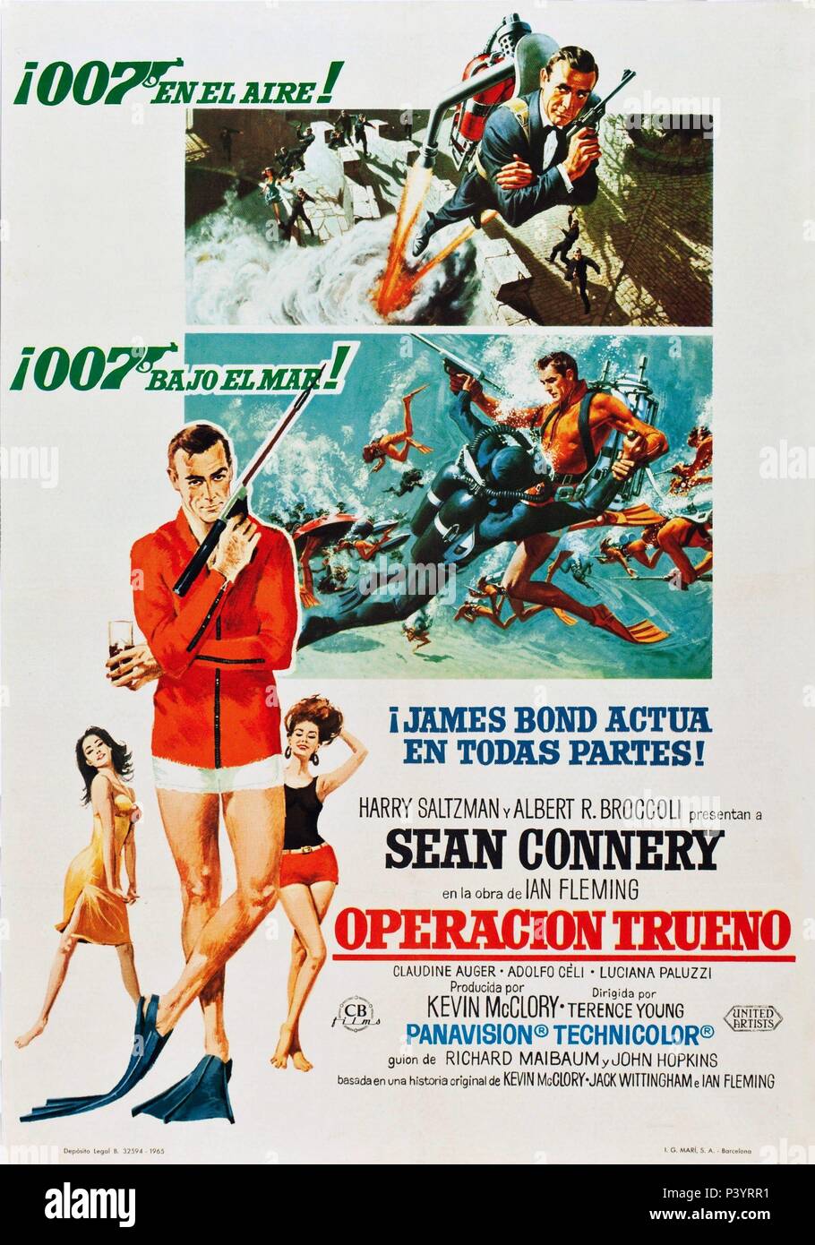 65233 Thunderball Movie Sean Connery laudine Auger Decor Wall Print POSTER 