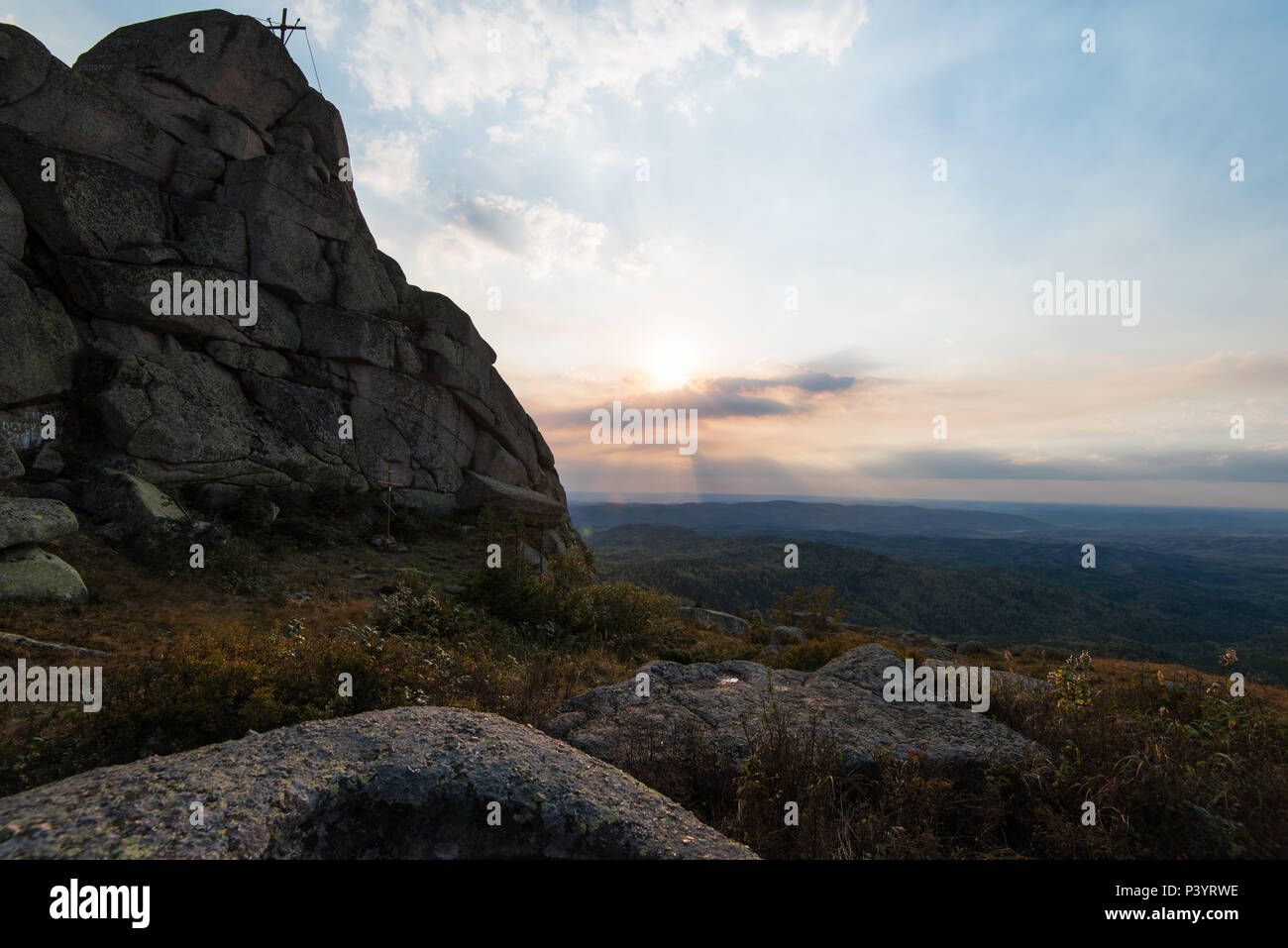 Beauty view in mountains of Altai Stock Photo