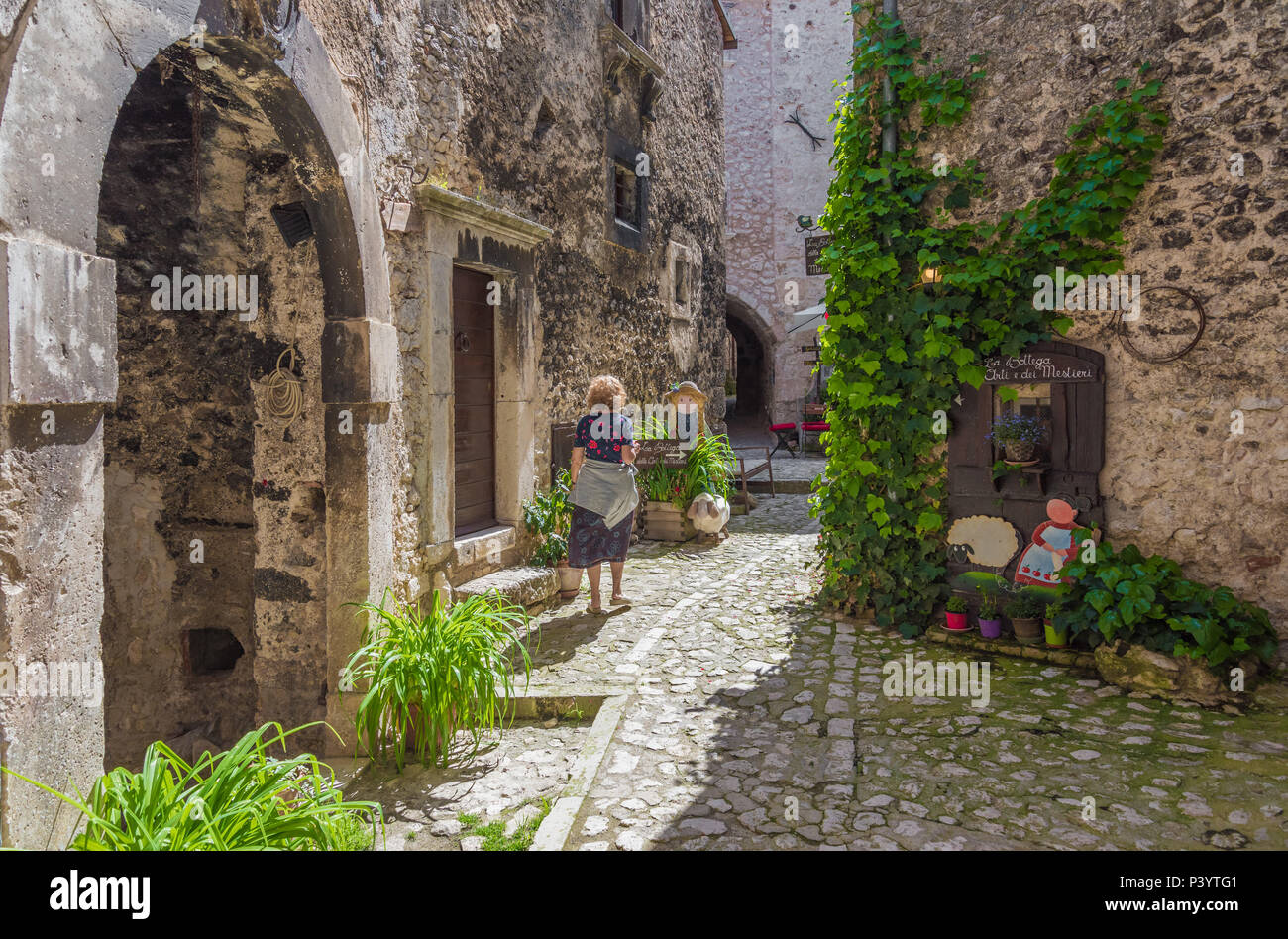 Santo Stefano di Sessanio (Italy) The small and charming medieval stone village, in Gran Sasso