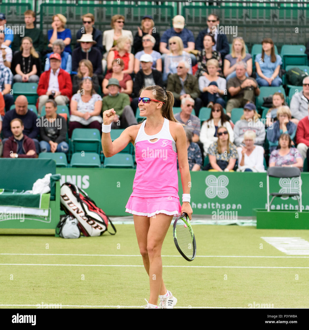 Alicja Rosolska at the Nature Valley Open 2018, Nottingham. Stock Photo