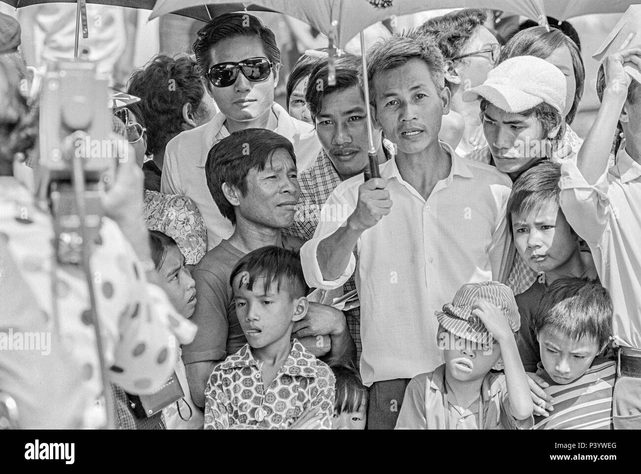 Fort smith ar usa august 10 1975 a large crowd of vietnamese