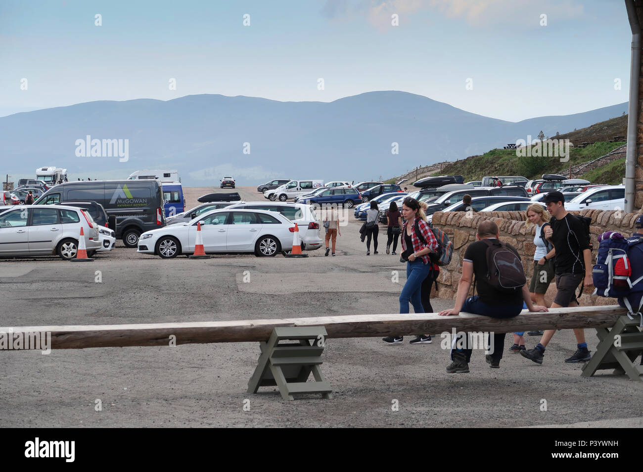 Aviemore ski area car park Stock Photo Alamy