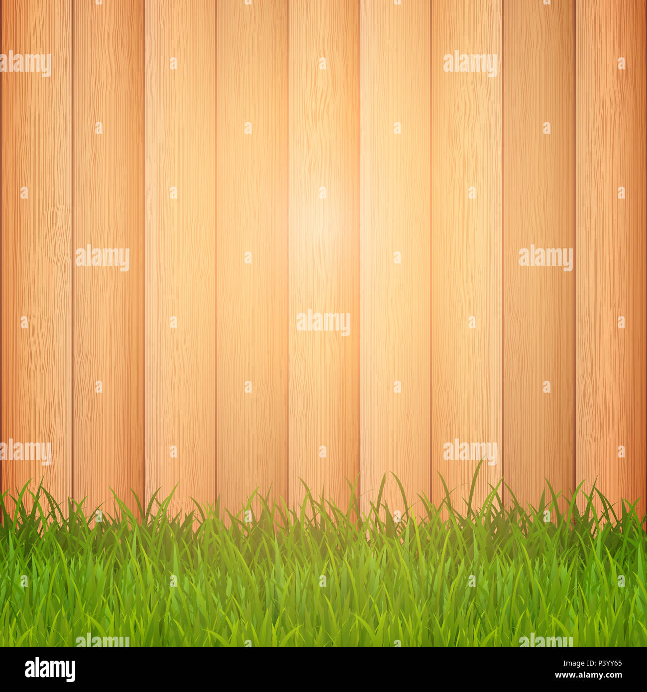 Green grass on a wooden background Stock Photo - Alamy
