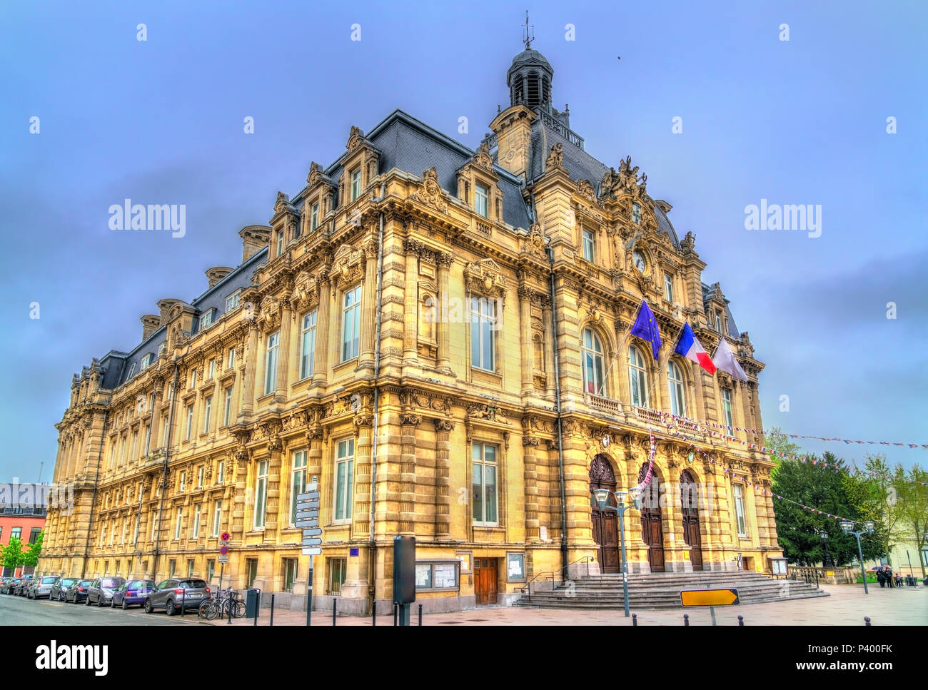 Town hall of Tourcoing, a city near Lille in Northern France Stock Photo