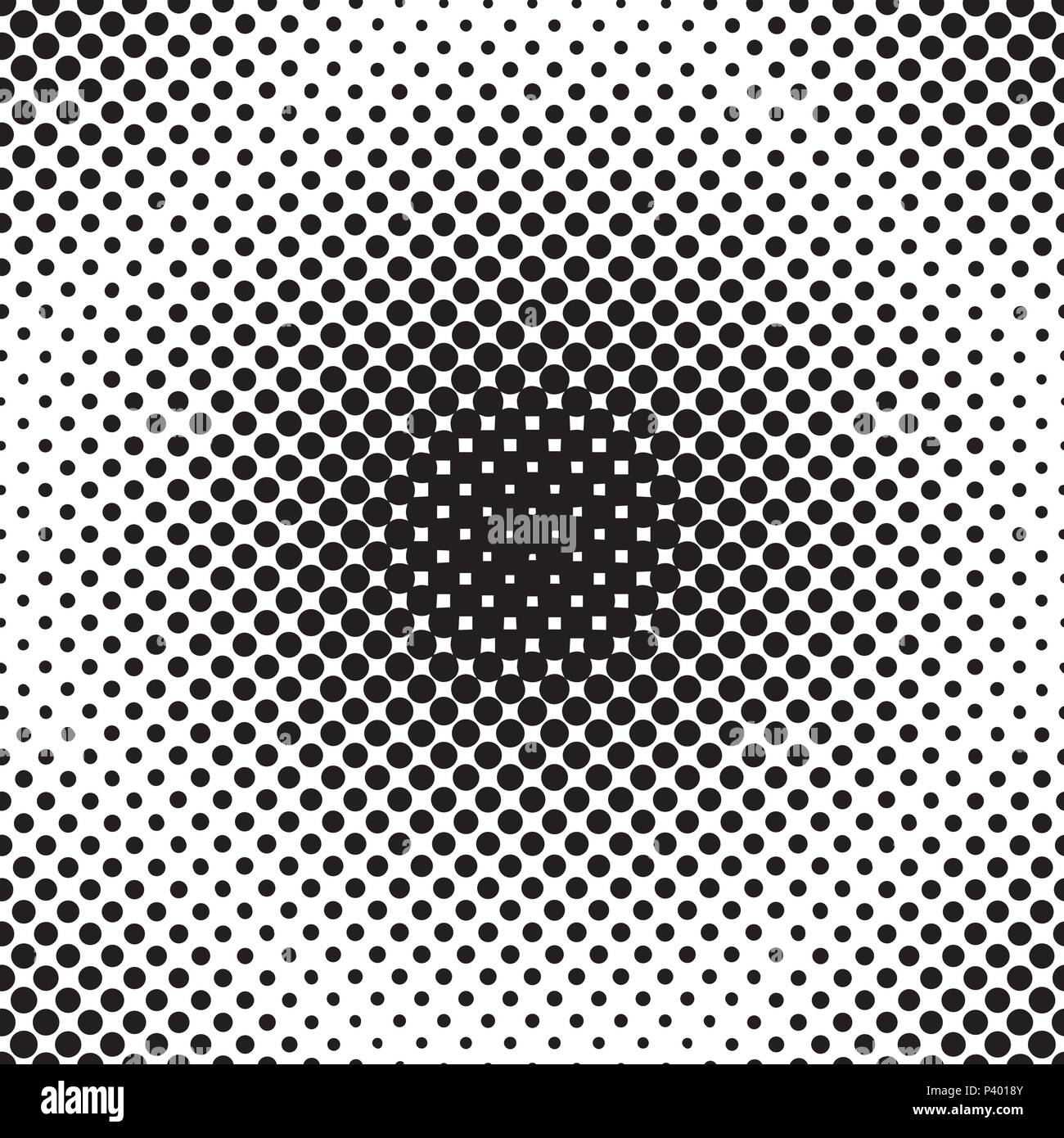 Vector halftone dots. Black dots on white background Stock Vector Image