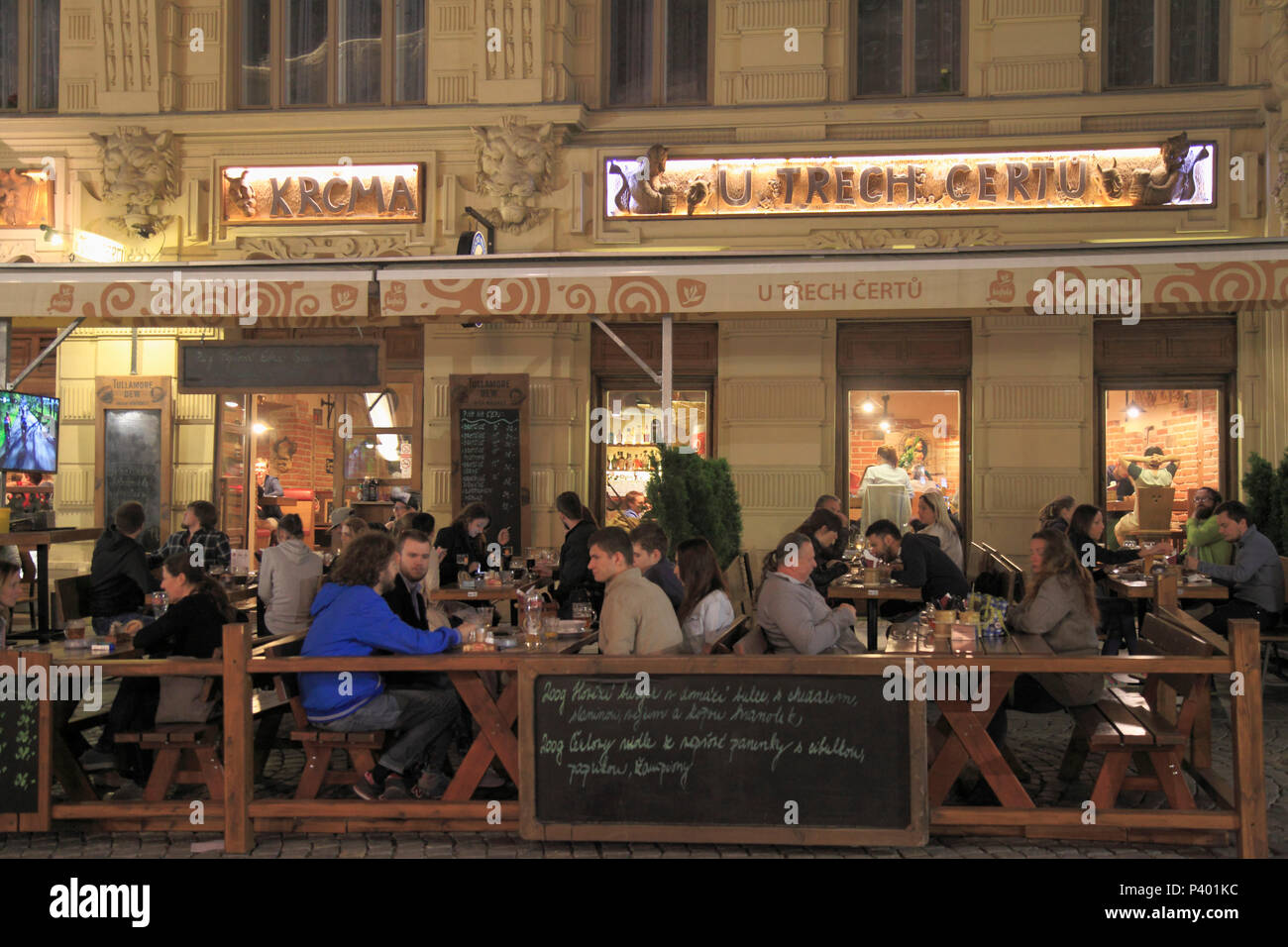 Czech Republic, Brno, pub, bar, people, nightlife, Stock Photo