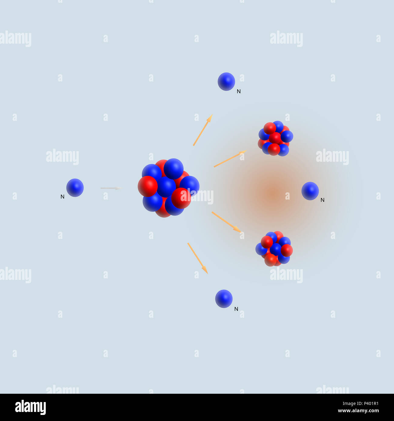 nuclear fission - elementary particles physics theory Stock Photo - Alamy