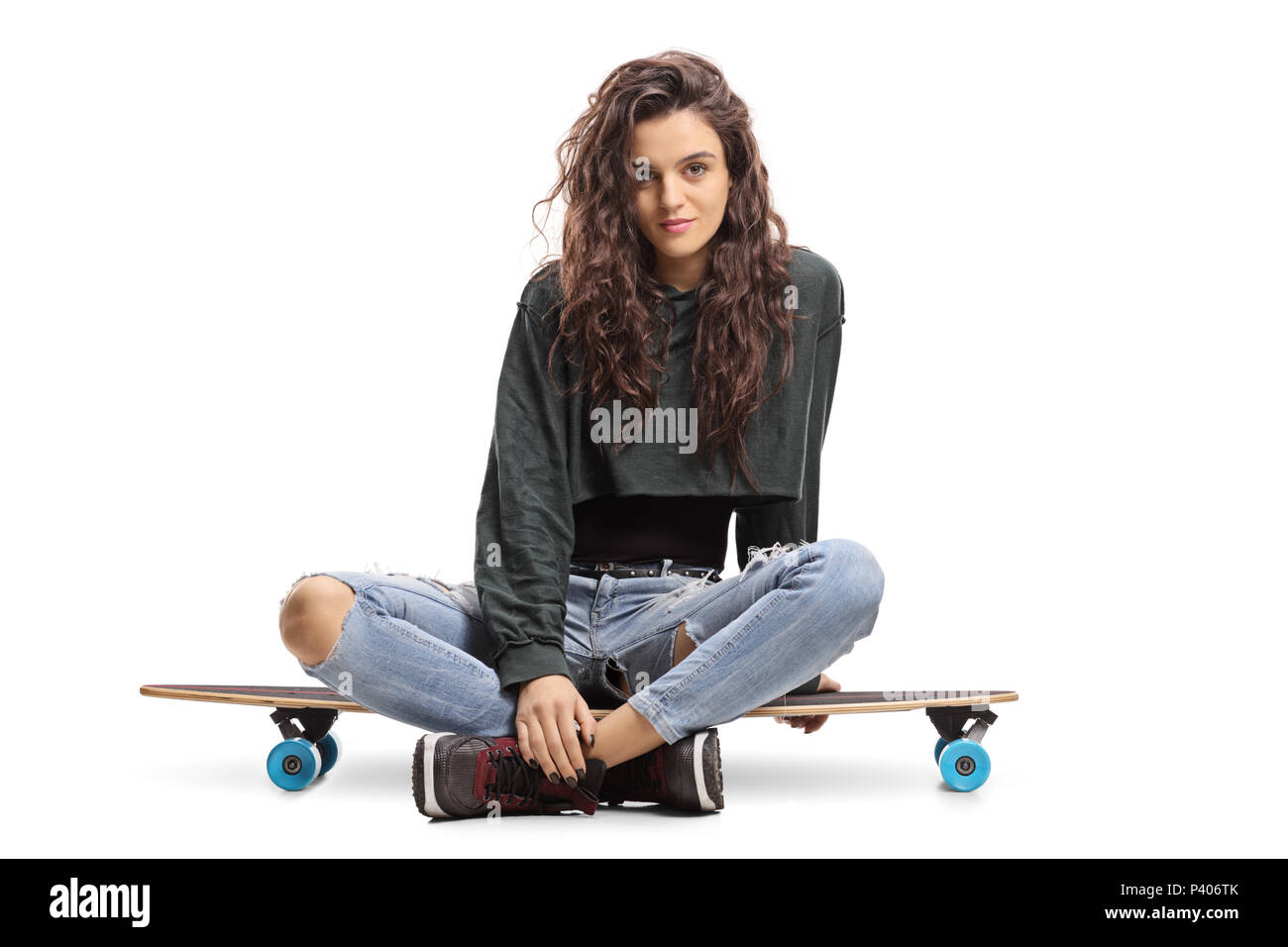 Skater Girl Cut Out Stock Images Pictures Alamy