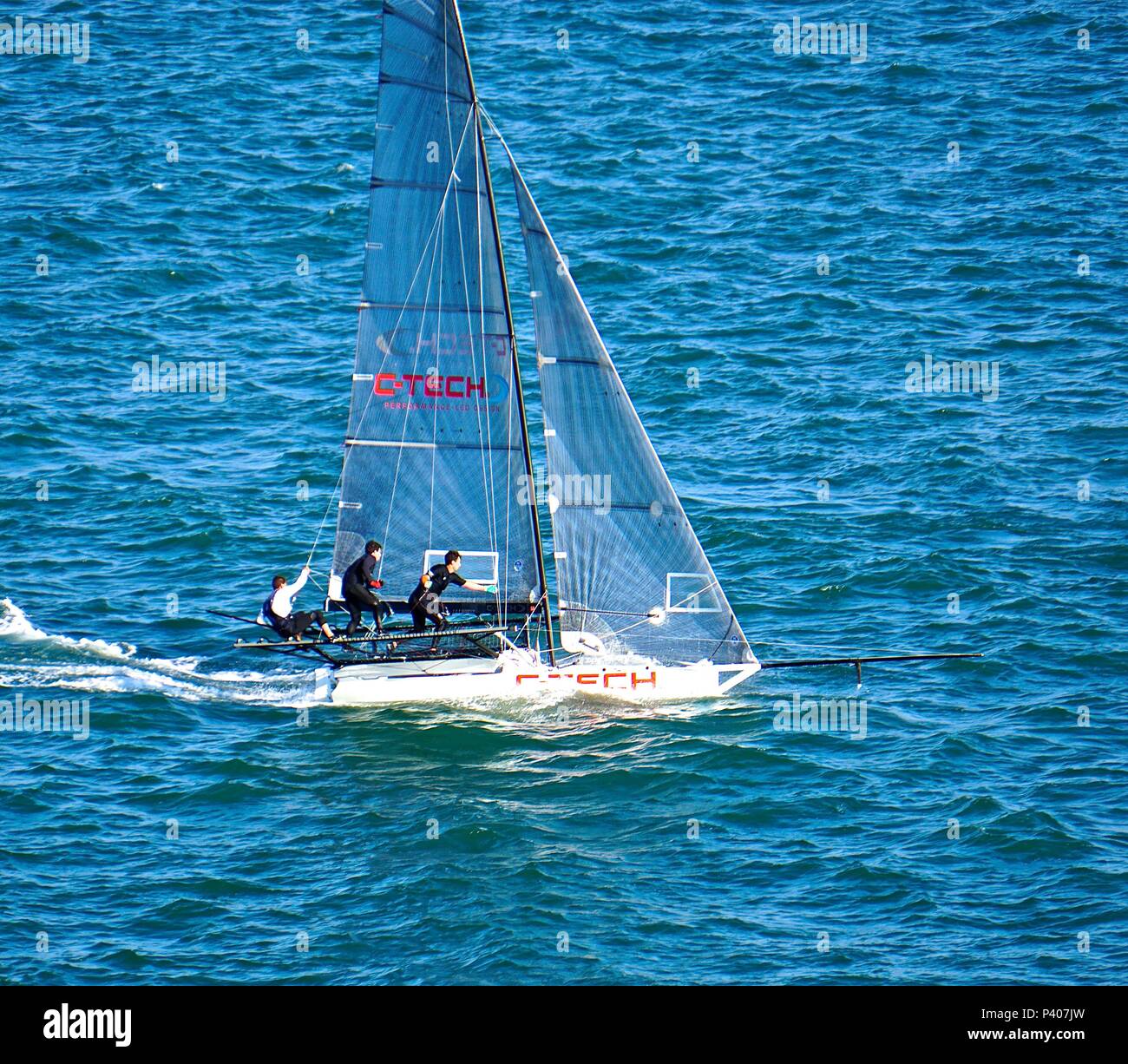 Sailboat Racing Stock Photo