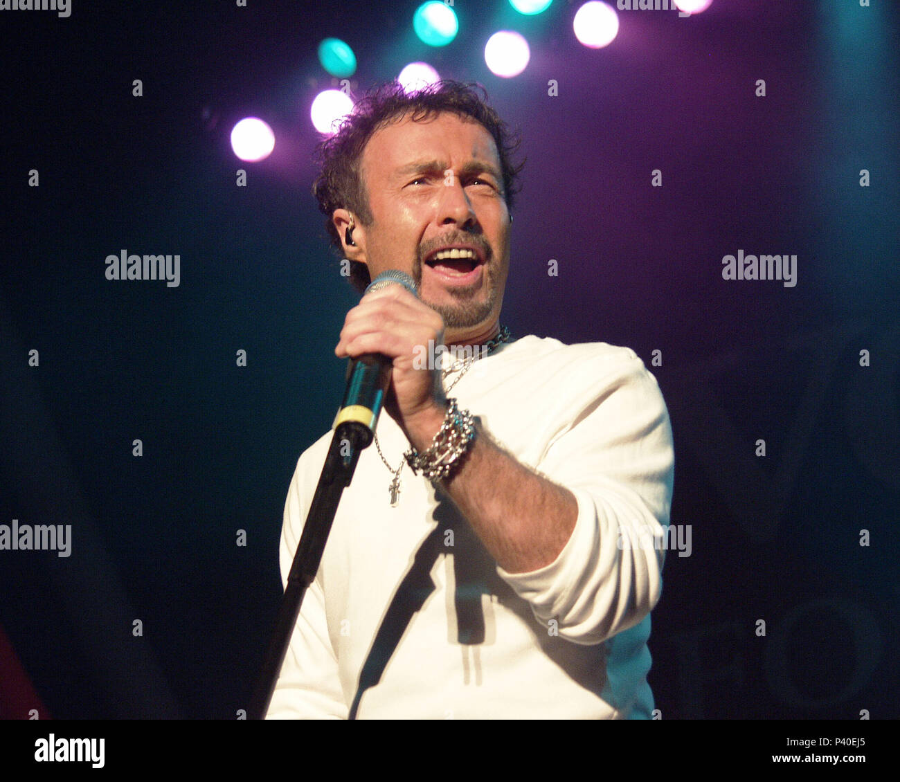 ATLANTA, GA - OCTOBER 20: Paul Rodgers of Bad Company performs during the Volunteers For America concert at Lakewood Amphitheatre in Atlanta, Georgia on October 20, 2001. The concert was held to raise funds to benefit the families of the victims of the September 11 (9/11) attacks on the United States of America. Additional beneficiaries of the concert include The American Red Cross, the New York City Fire Department, and the New York City Police Department. CREDIT: Chris McKay / MediaPunch Stock Photo