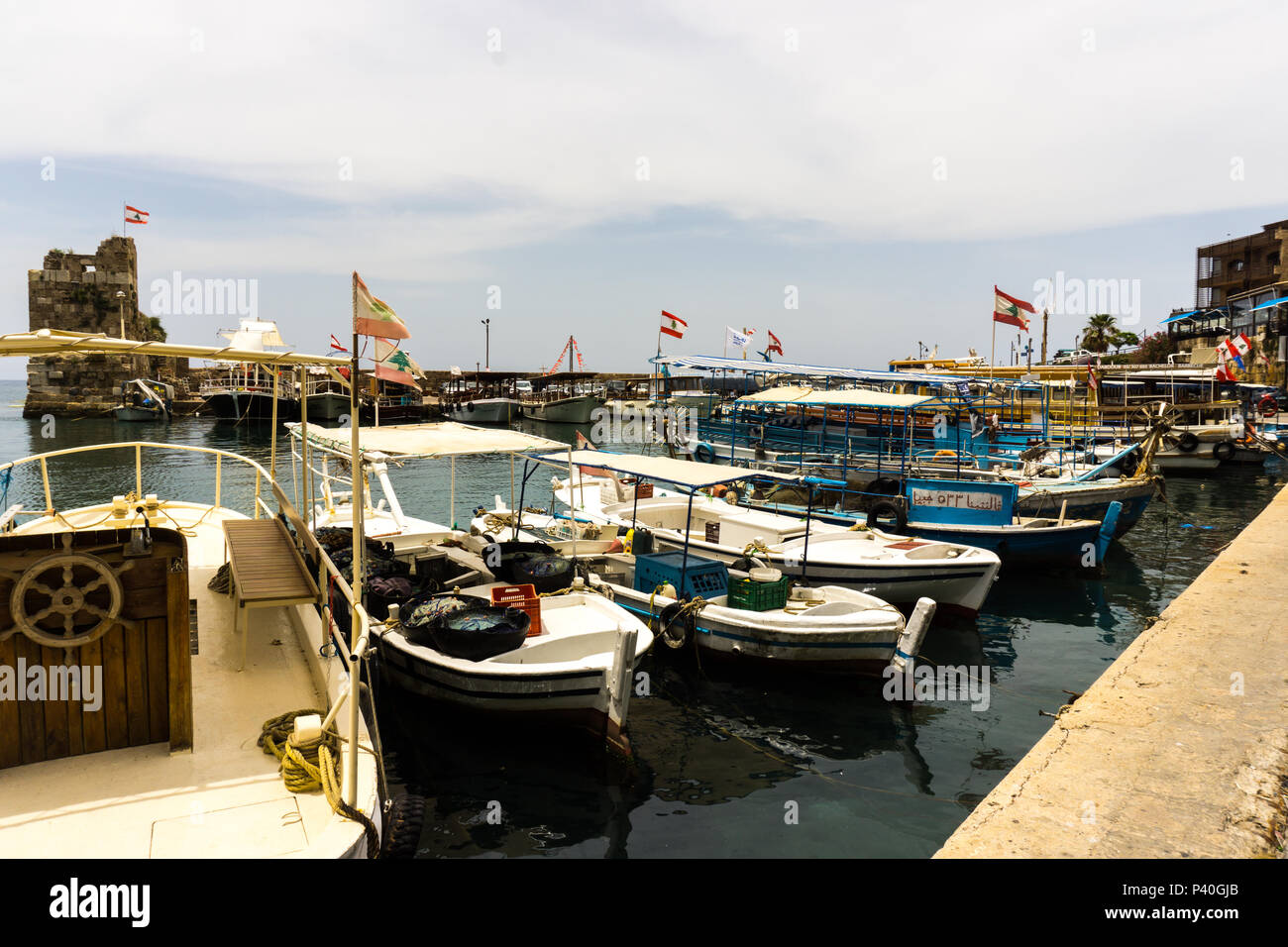 Ancient Port of Byblos (Lebanon) Stock Photo