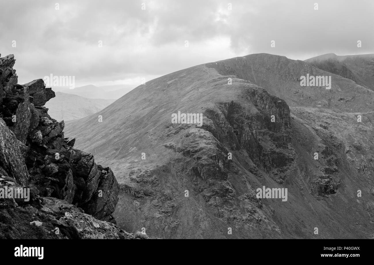 Dollywaggon Pike from St Sunday Crag Stock Photo