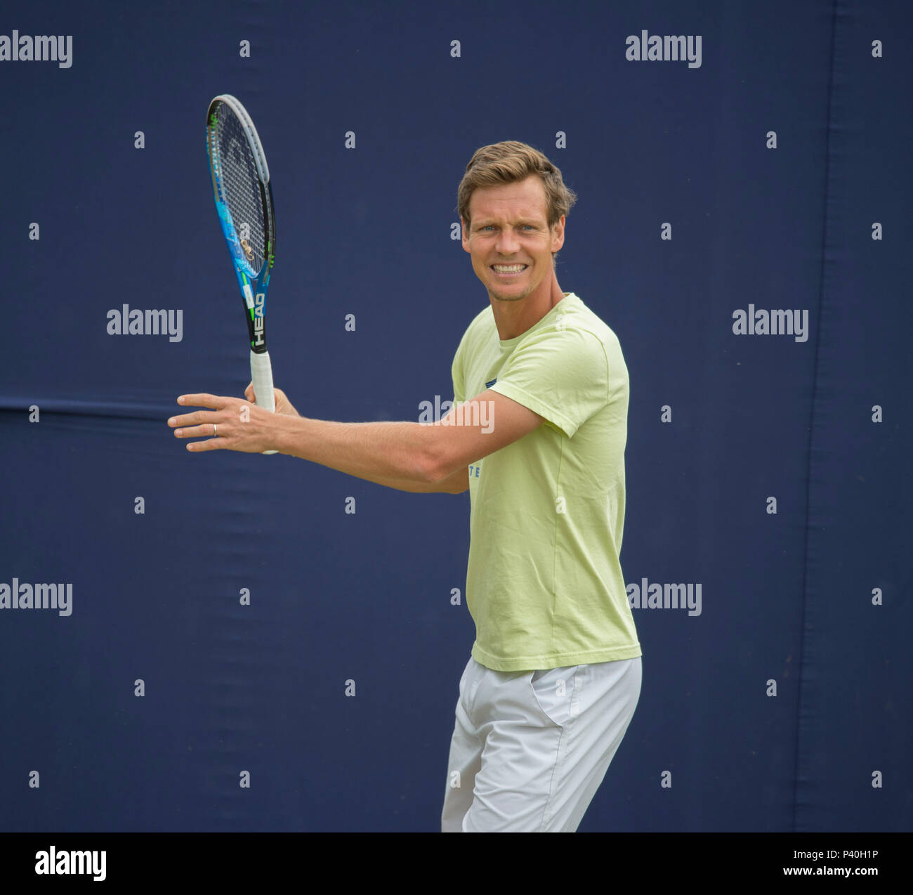 The Queen’s Club, London, UK. 19 June, 2018. Day 2 with Tomas Berdych
