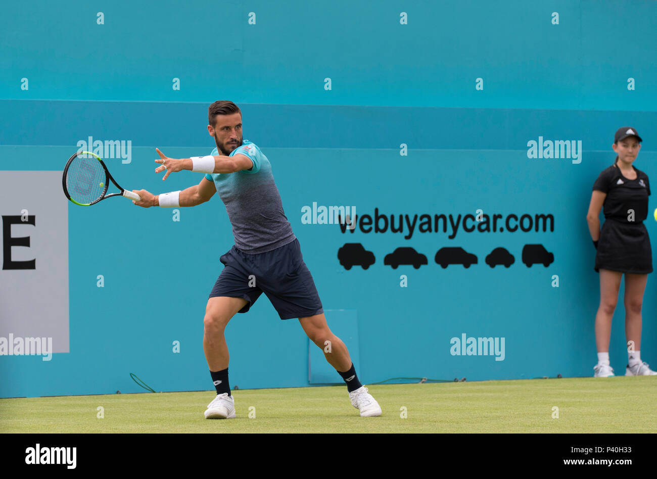 The Queen’s Club, London, UK. 19 June, 2018. Day 2 on centre court with
