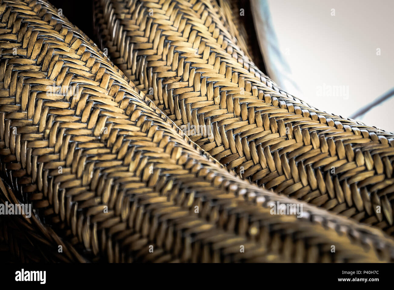 Abstract image of Cane Furniture weave up close, Weave pattern on patio