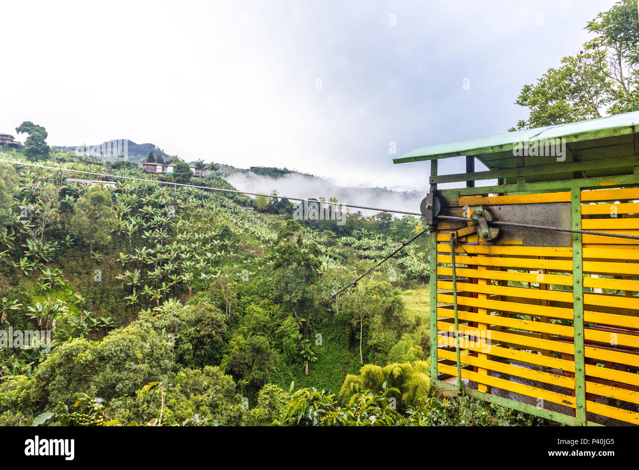 the colorful picturesque town of Jardin in Colombia Stock Photo