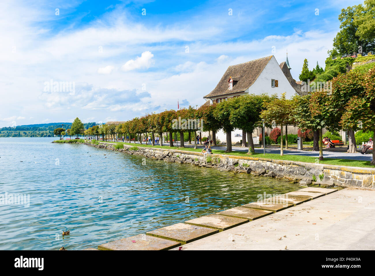 Rapperswil City at lake Zuerich, Switzerland - travel destination in Europe Stock Photo