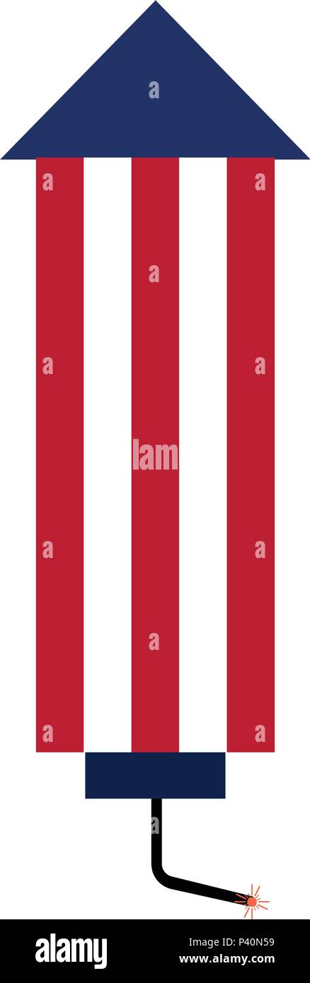 Firework flat icon isolated on white background Stock Vector