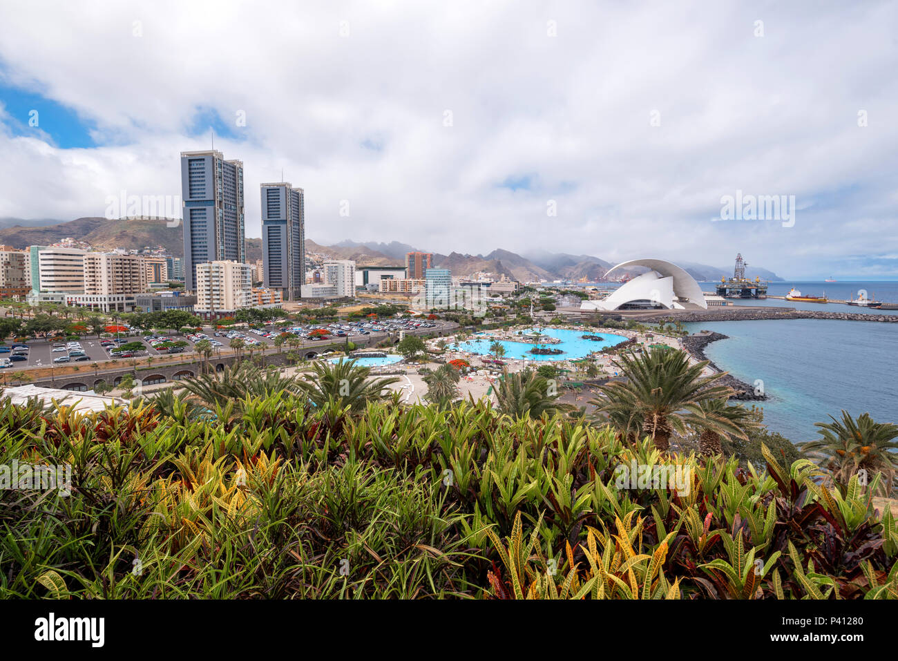 Santa Cruz de Tenerife Skyline Canary islands Spain Stock Photo