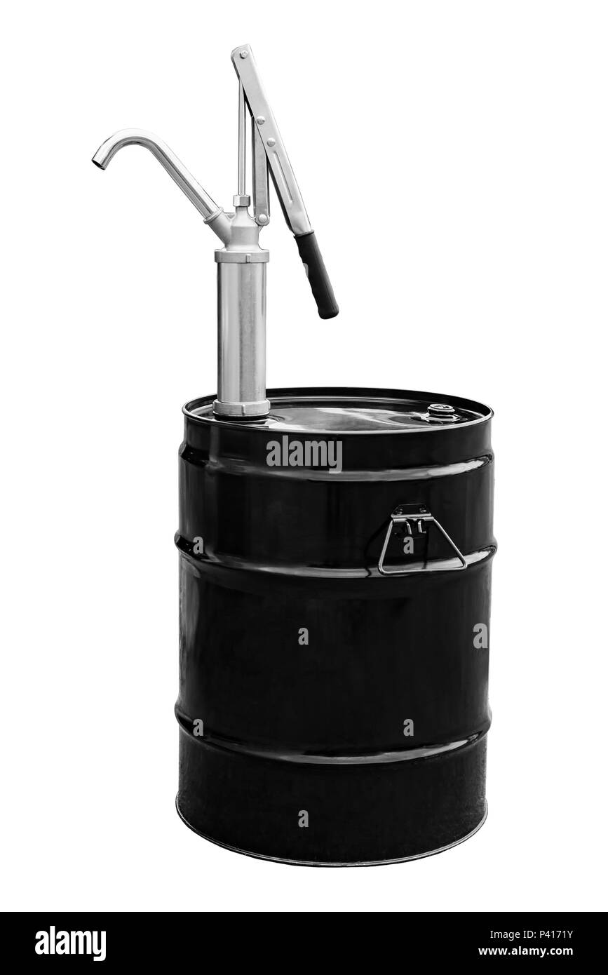 barrel with a pump Stock Photo Alamy