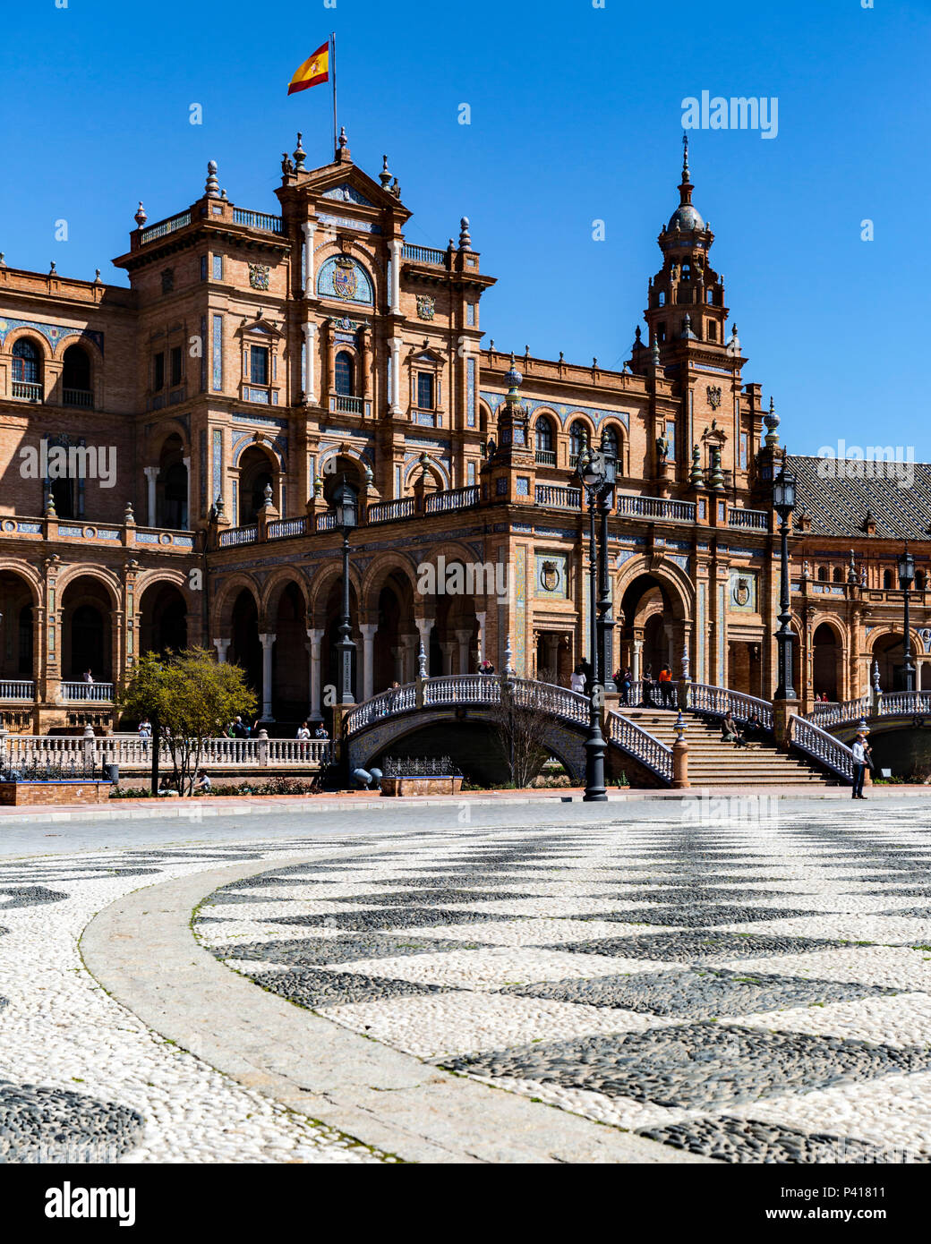 Plaza de Espana, Seville, Andalusia, Spain. Stock Photo