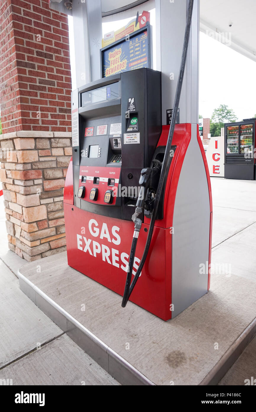 A gas pump at the Ingles Gas Express. Stock Photo