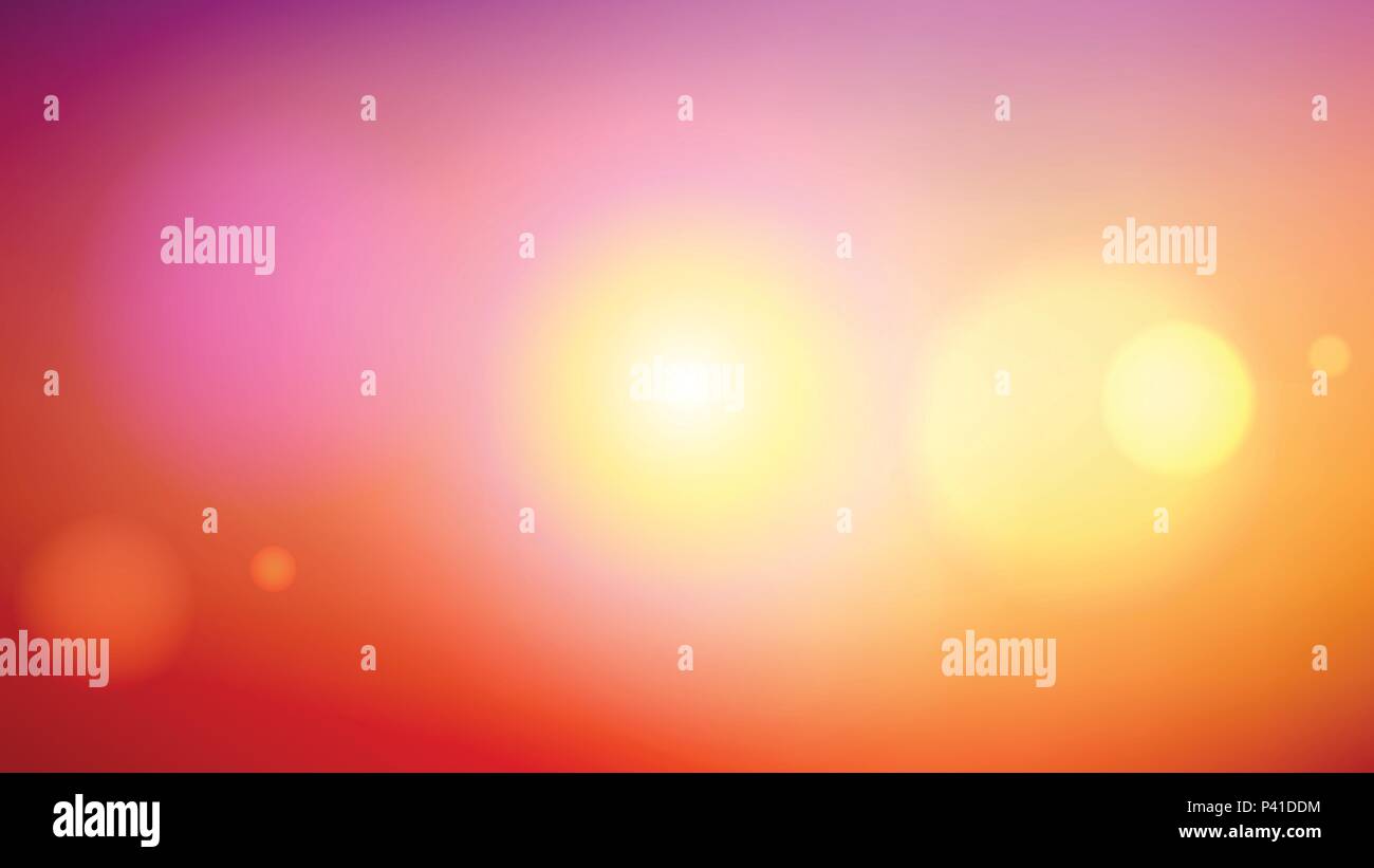 Colorful blurred background with lens effects. Vector illustration. Stock Vector