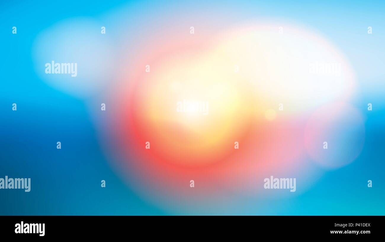 Colorful blurred background with lens effects. Vector illustration. Stock Vector