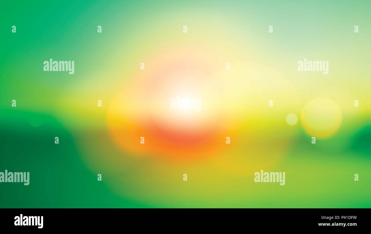 Colorful blurred background with lens effects. Vector illustration. Stock Vector