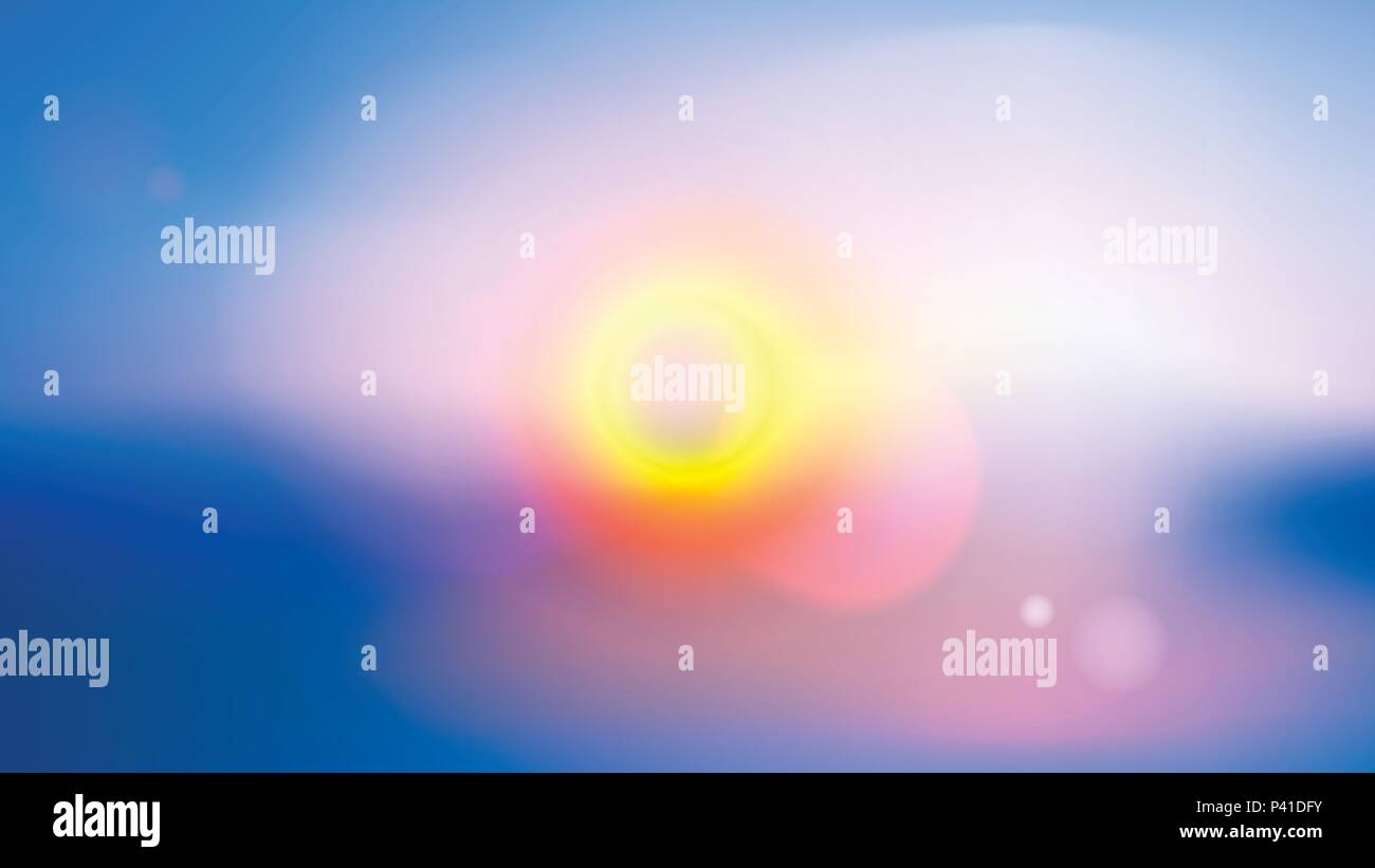 Colorful blurred background with lens effects. Vector illustration. Stock Vector