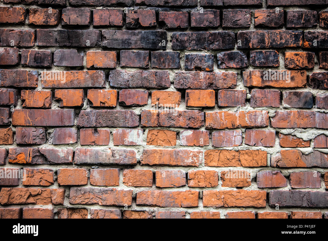 Red brick old wall , texture grunge background Stock Photo - Alamy