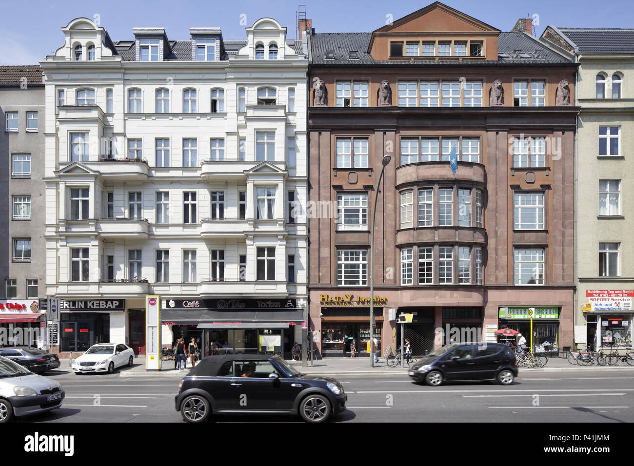 Berlin, Germany, old buildings in Potsdamer Strasse corner Buelowstrasse in BerlinSchoeneberg