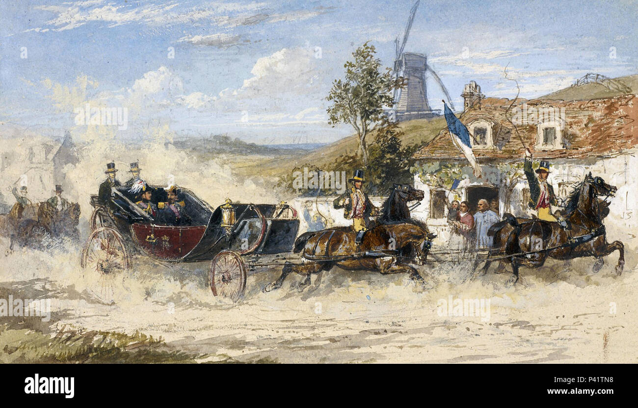 Thomas Housman Napoleon III Driving with Prince Albert from