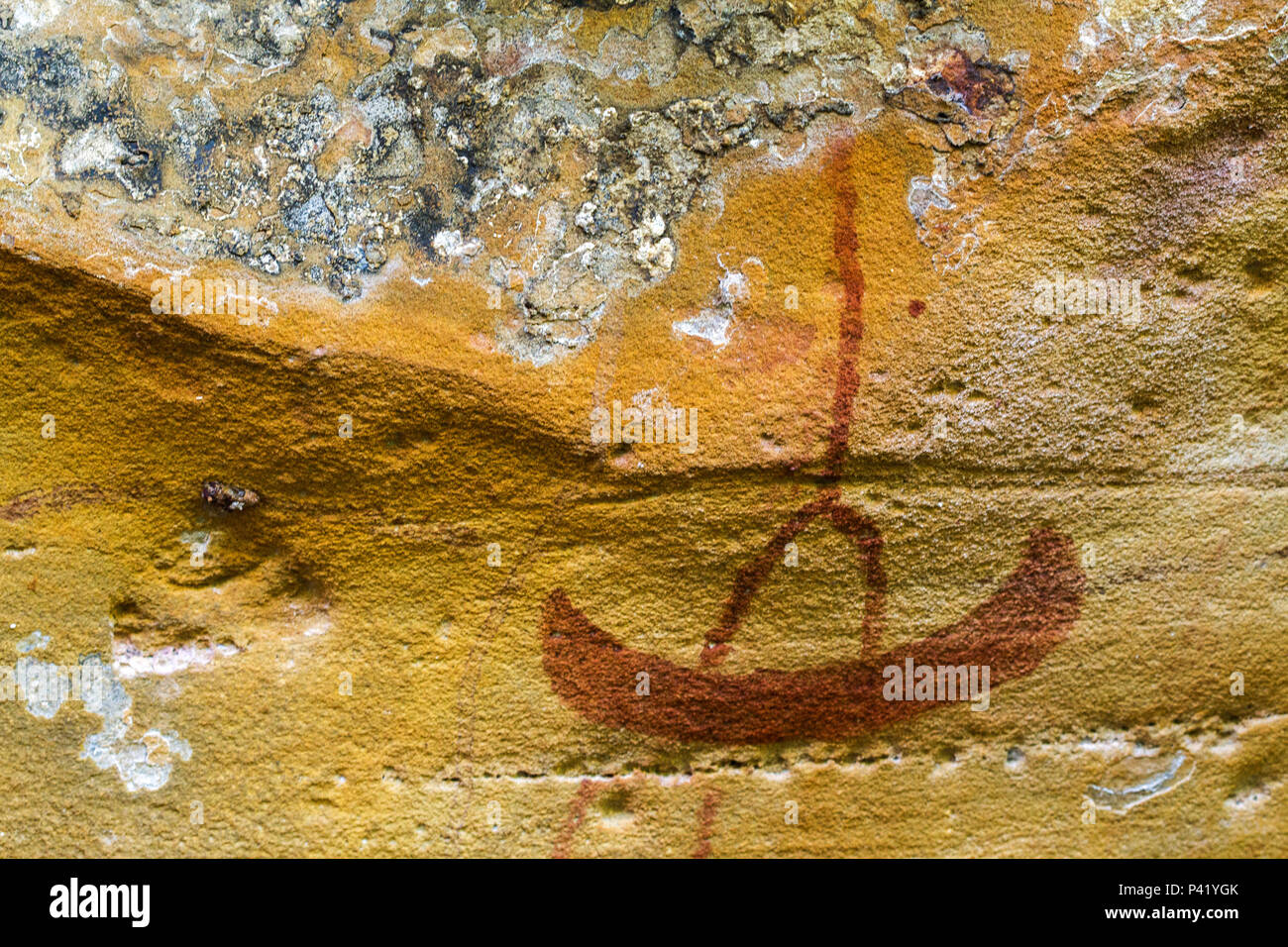 Olho D’Água do Casado AL Píntura Rupestre Pinturas pré-históricas Olho D’Água do Casado Alagoas Nordeste Brasil Natureza Stock Photo