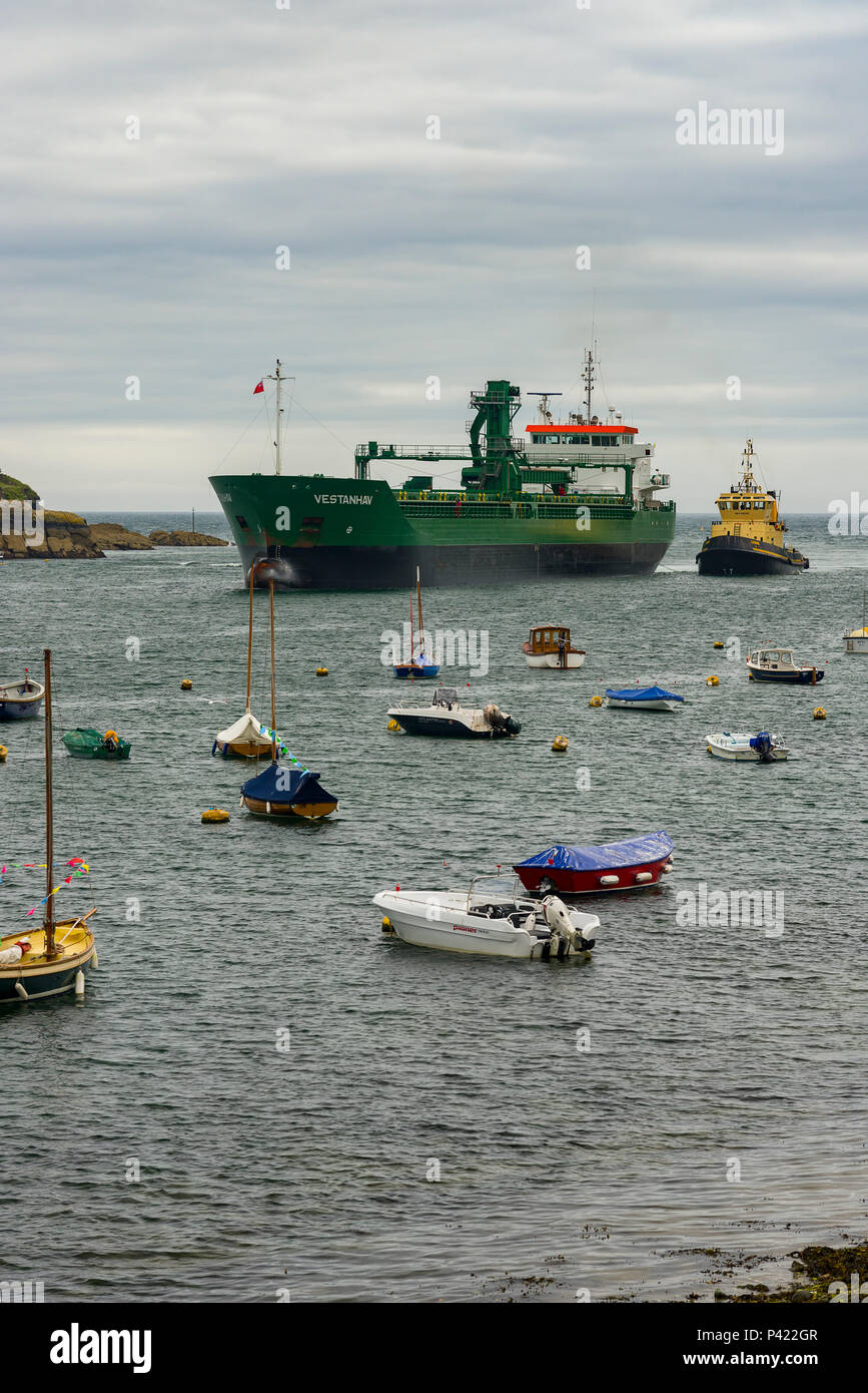 The Fowey Deep Water Harbour is popular stopping point for many large