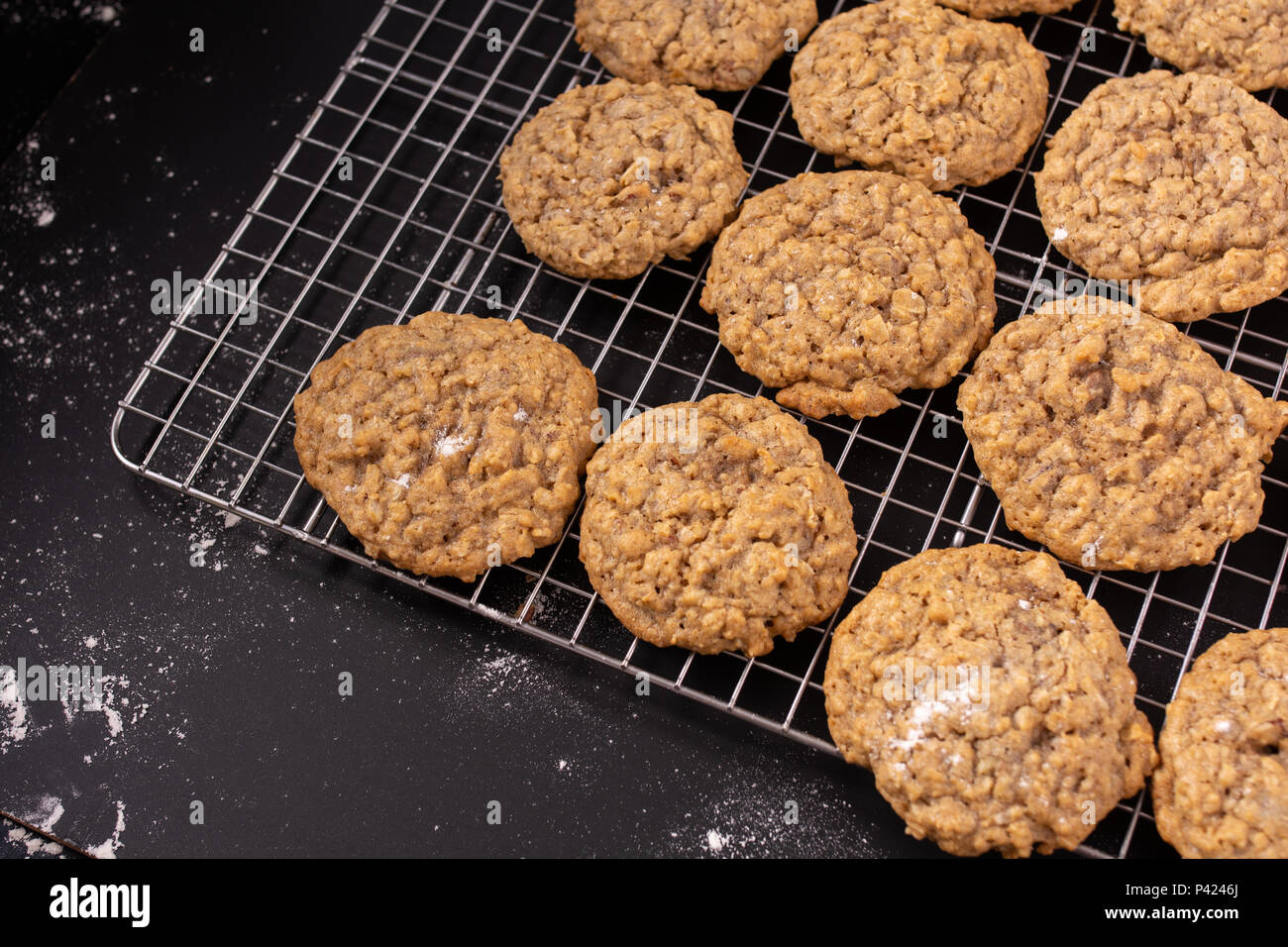 Cookies on cooling rack Stock Photo Alamy