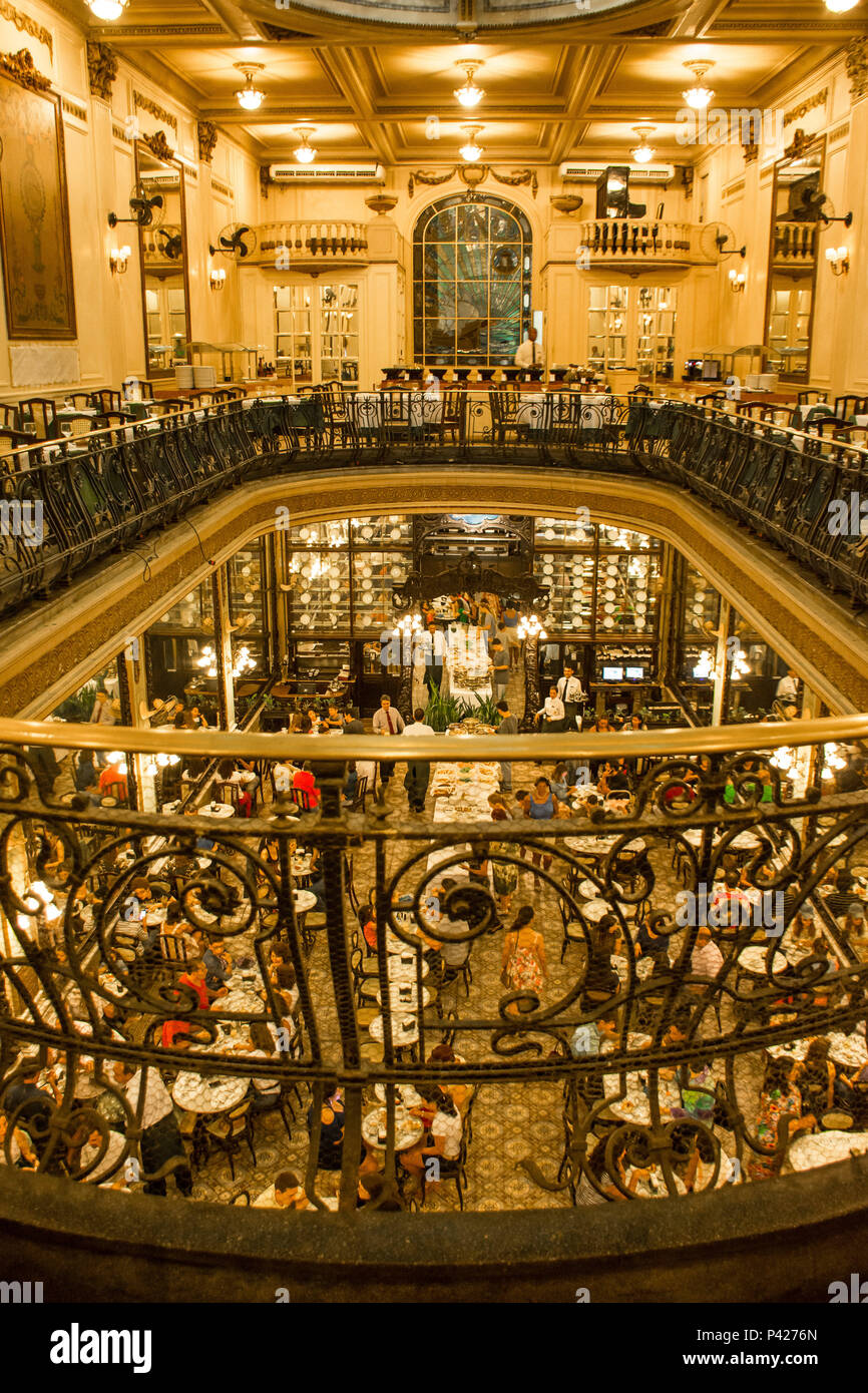 Teto Da Confeitaria Colombo, No Centro Do Rio De Janeiro Stock Photo 