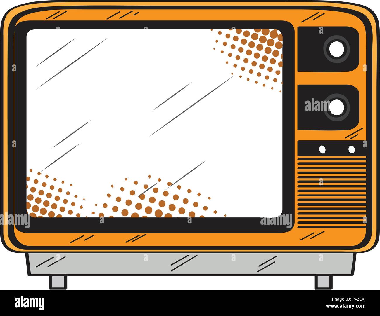 Isolated retro tv icon Stock Vector Image & Art - Alamy