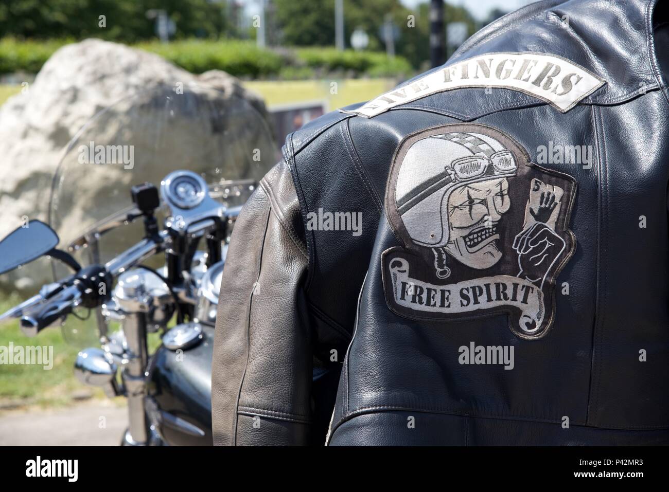 Harley Davidson: close ups and deatails of Harley Davidson motorcycles Stock Photo