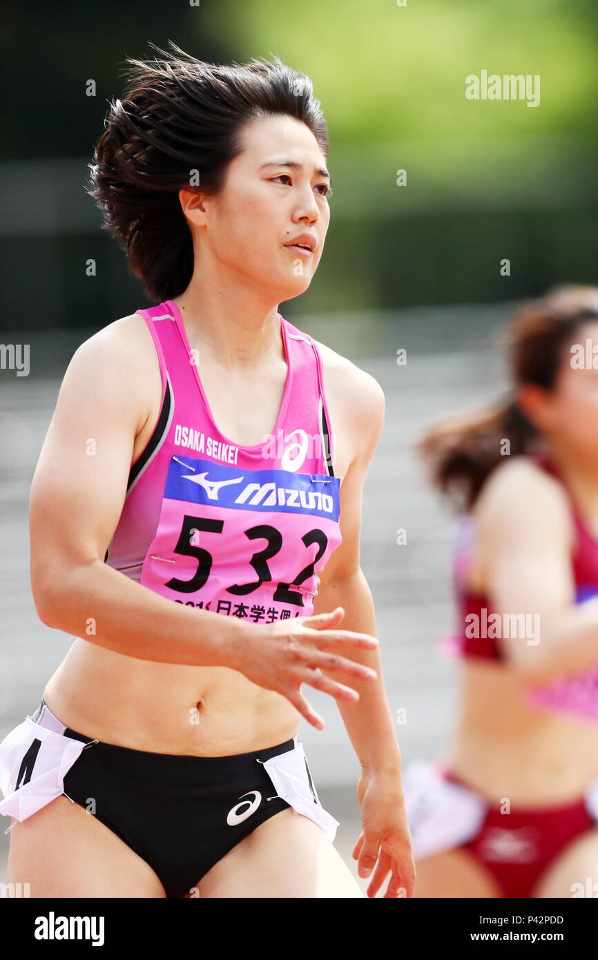 Sayaka Shibayama June 17 2018 Athletics 2018 Japan University Athletics Championship Women S 200m Semi Final At Shonan Bmw Stadium Hiratsuka Kanagawa Japan Photo By Naoki Nishimura Aflo Sport Stock Photo Alamy