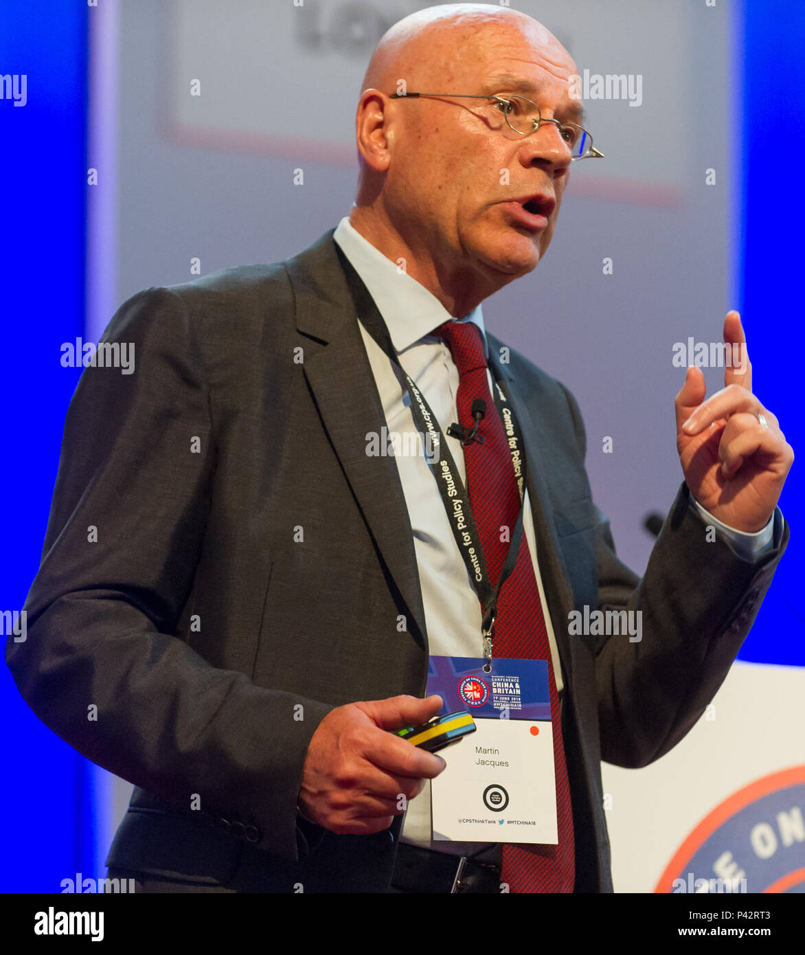 London, Greater London, UK. 19th June, 2018. Martin Jacques, Author and Academic, during his intervention at the Margaret Thatcher Conference on China and Britain at Guildhall. Credit: Gustavo Valiente/SOPA Images/ZUMA Wire/Alamy Live News Stock Photo
