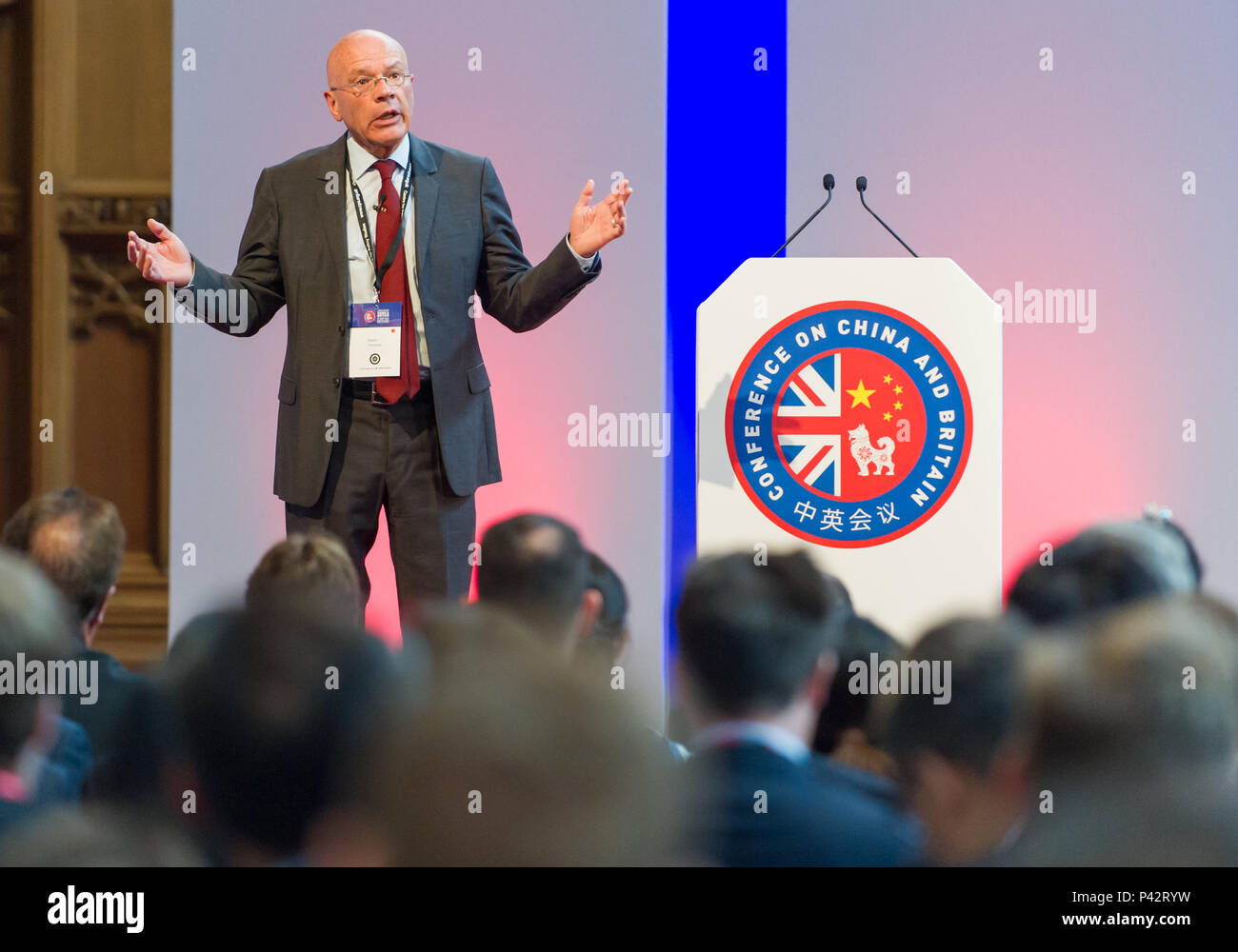 London, Greater London, UK. 19th June, 2018. Martin Jacques, Author and Academic, during his intervention at the Margaret Thatcher Conference on China and Britain at Guildhall. Credit: Gustavo Valiente/SOPA Images/ZUMA Wire/Alamy Live News Stock Photo