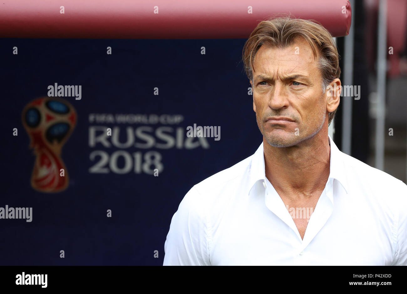 Moscow, Russia. 20th June, 2018. Head coach Herve Renard of Morocco is seen  prior to a Group B match between Portugal and Morocco at the 2018 FIFA  World Cup in Moscow, Russia,