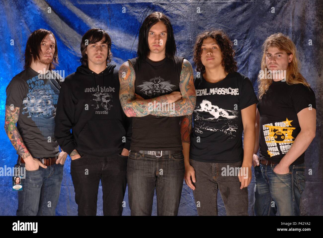 FILE PHOTO*** Tim Lambesis Reunites with As I Lay Dying bandmates after a tear after release in murder for hire conviction Portrait of the band As I Lay Dying photo shot
