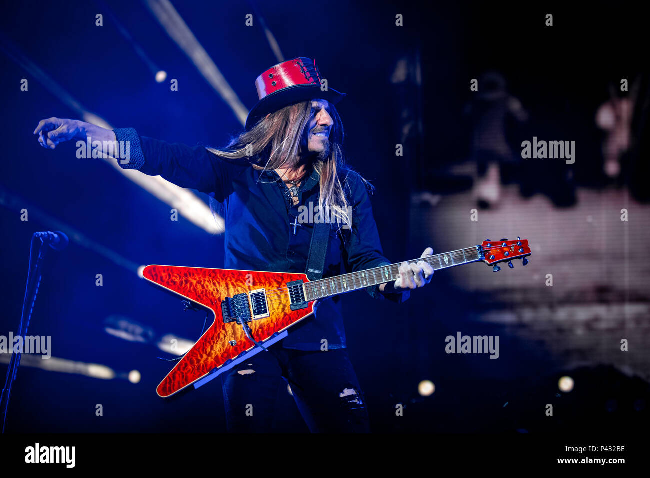 Toronto, Ontario, Canada. 19th June, 2018. American glam rock veterans 'Poison' performed a show at Budweiser Stage in Toronto as part of their ''Nothin' But A Good Time' Tour. Band members: BRET MICHAELS, C.C. DEVILLE, BOBBY DALL and RIKKI ROCKETT, Credit: Igor Vidyashev/ZUMA Wire/Alamy Live News Stock Photo