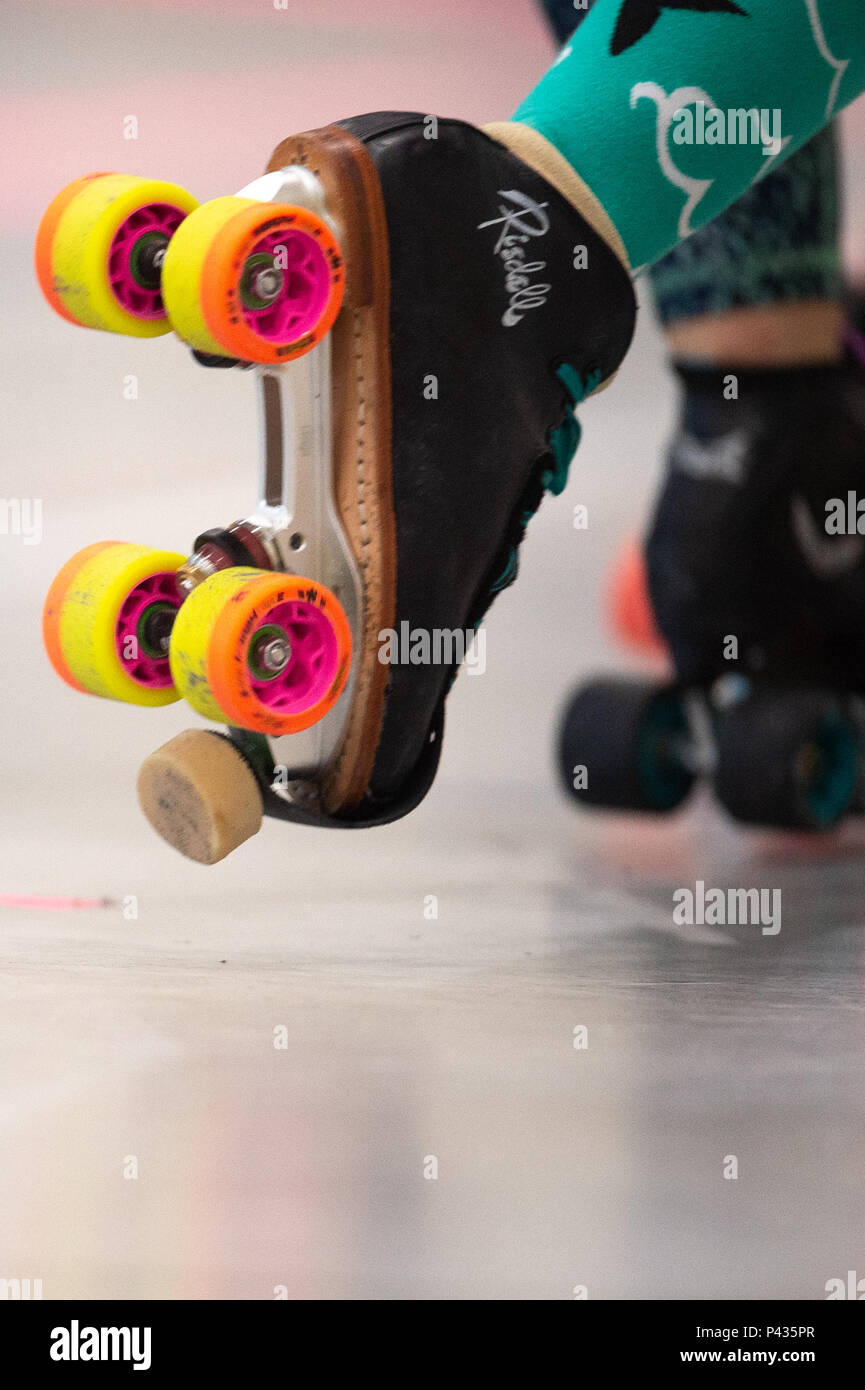 Germany, Potsdam. 14th Apr, 2018. Roller Skates capruted at a Roller