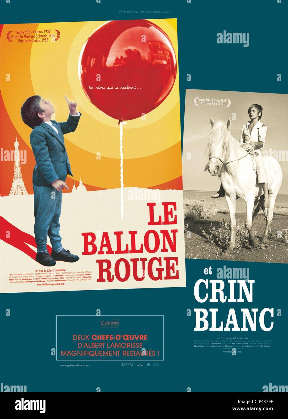 Original Film Title: LE BALLON ROUGE. English Title: THE RED BALLOON. Film  Director: ALBERT LAMORISSE. Year: 1956. Credit: FILMS MONTSOURIS / Album  Stock Photo - Alamy