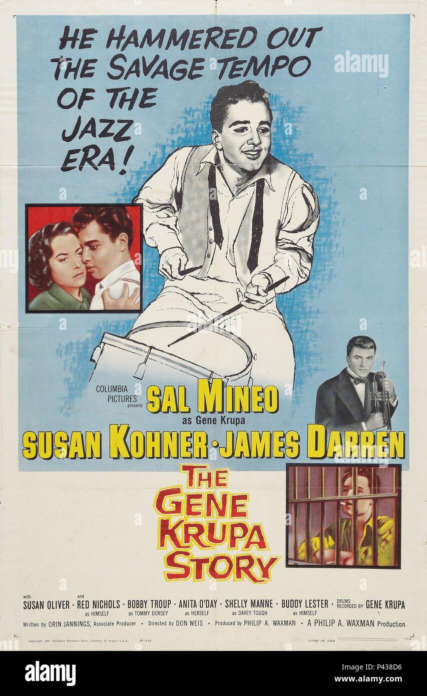 Original Film Title: THE GENE KRUPA STORY.  English Title: THE GENE KRUPA STORY.  Film Director: DON WEIS.  Year: 1959. Credit: COLUMBIA PICTURES / Album Stock Photo
