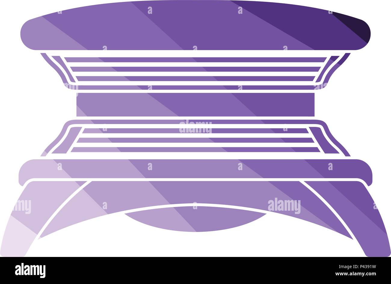 Solarium icon. Flat color design. Vector illustration. Stock Vector