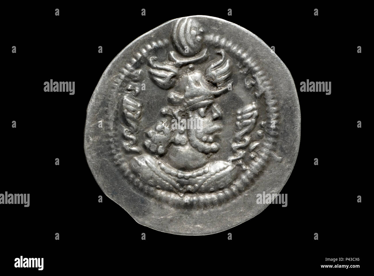 Sasanian Coin of Peroz I Stock Photo
